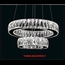 Designer Touch Decorative Crystal Chandelier Lights Modern Lighting Two Rings D2040 K9 Large Crystal Home Ceiling Light Fixtures