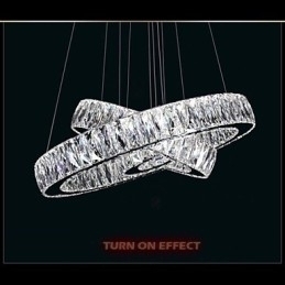 Designer Touch Decorative Crystal Chandelier Lights Modern Lighting Two Rings D2040 K9 Large Crystal Home Ceiling Light Fixtures