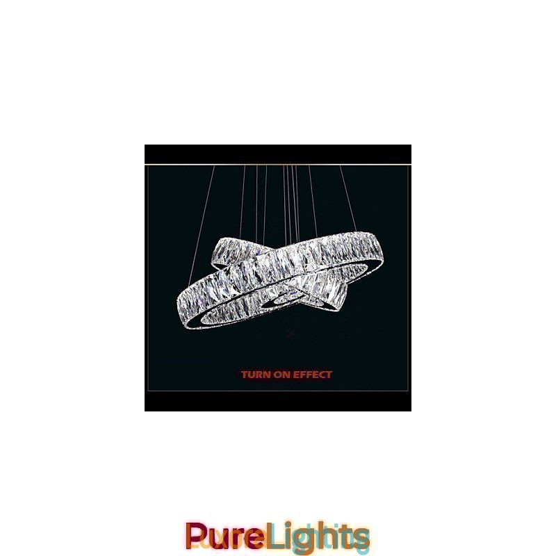 Designer Touch Decorative Crystal Chandelier Lights Modern Lighting Two Rings D2040 K9 Large Crystal Home Ceiling Light Fixtures