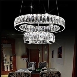 Designer Touch Decorative Crystal Chandelier Lights Modern Lighting Two Rings D2040 K9 Large Crystal Home Ceiling Light Fixtures
