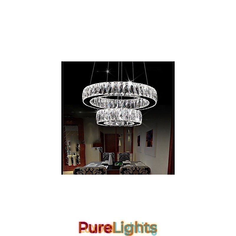 Designer Touch Decorative Crystal Chandelier Lights Modern Lighting Two Rings D2040 K9 Large Crystal Home Ceiling Light Fixtures