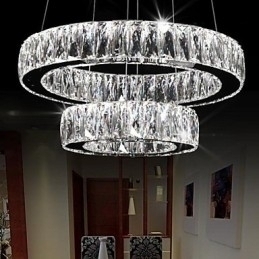 Designer Touch Decorative Crystal Chandelier Lights Modern Lighting Two Rings D2040 K9 Large Crystal Home Ceiling Light Fixtures