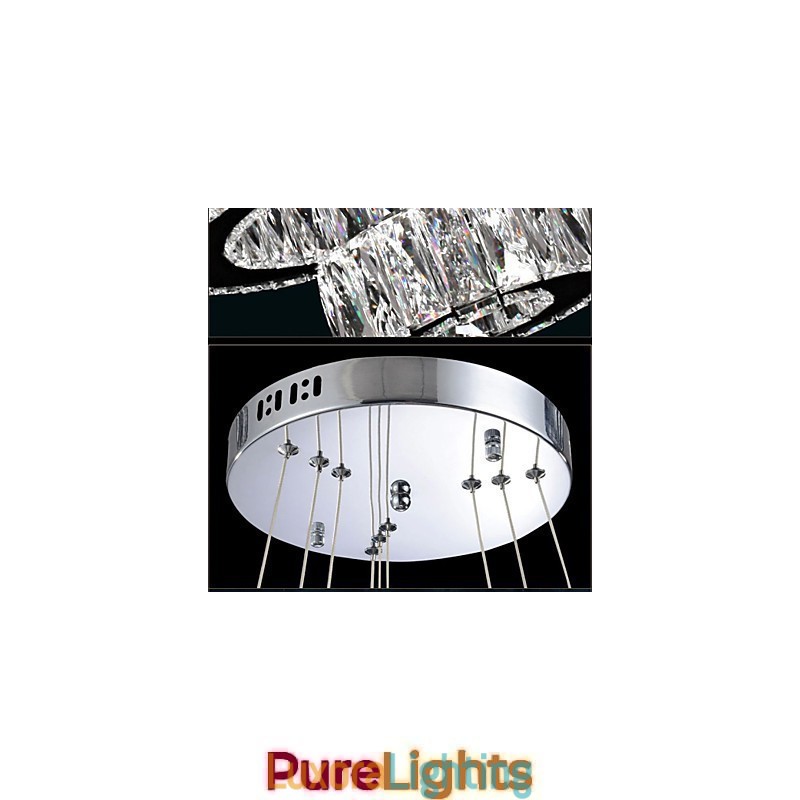 Designer Touch Decorative Crystal Chandelier Lights Modern Lighting Two Rings D2040 K9 Large Crystal Home Ceiling Light Fixtures