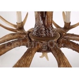 Designer Touch Decorative 8 Light Rustic Artistic Retro Antler Vintage Candle Chandelier