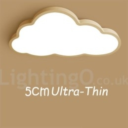 Designer Touch Decorative Ultra Thin Clouds Dimmable Modern Contemporary Nordic Style Flush Mount Ceiling Lights with Acrylic Shade with Remote Control Also Can Be Used As Wall Light