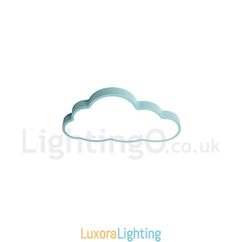 Designer Touch Decorative Ultra Thin Clouds Dimmable Modern Contemporary Nordic Style Flush Mount Ceiling Lights with Acrylic Shade with Remote Control Also Can Be Used As Wall Light