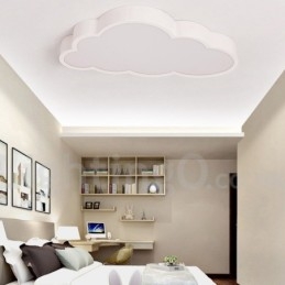 Designer Touch Decorative Ultra Thin Clouds Dimmable Modern Contemporary Nordic Style Flush Mount Ceiling Lights with Acrylic Shade with Remote Control Also Can Be Used As Wall Light