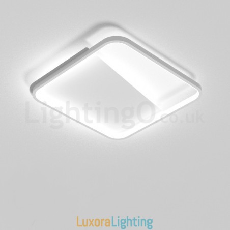 Designer Touch Decorative Modern Minimalist Ultra thin 5cm Aluminum Square Flush Mount Ceiling Lights