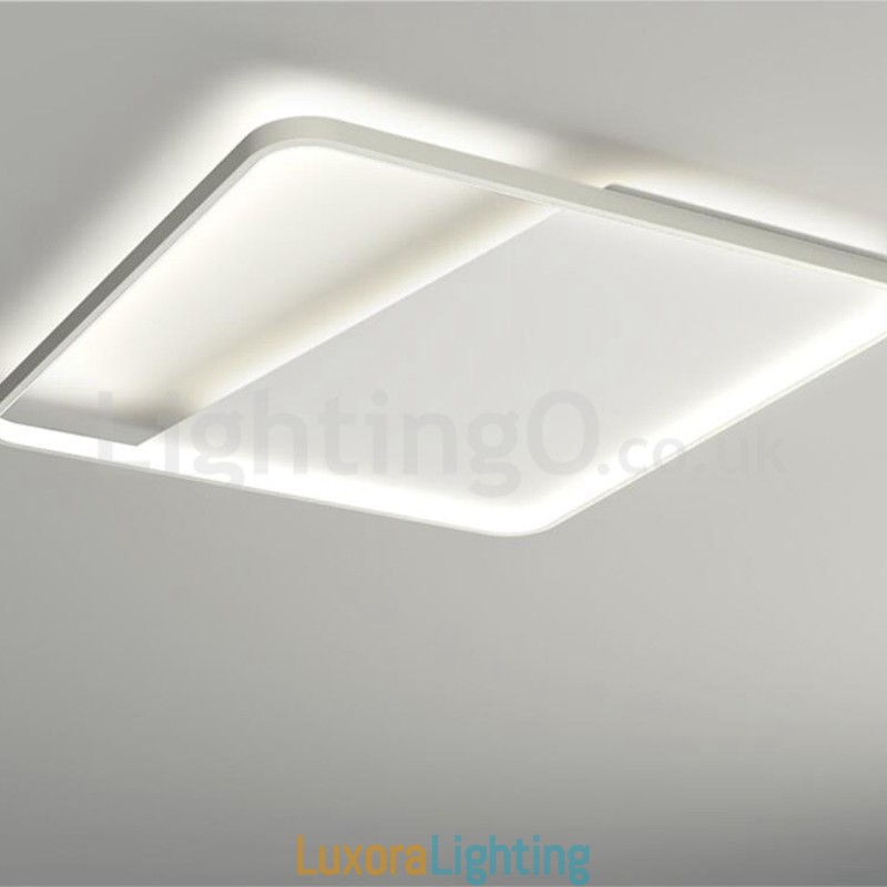 Designer Touch Decorative Modern Minimalist Ultra thin 5cm Aluminum Square Flush Mount Ceiling Lights