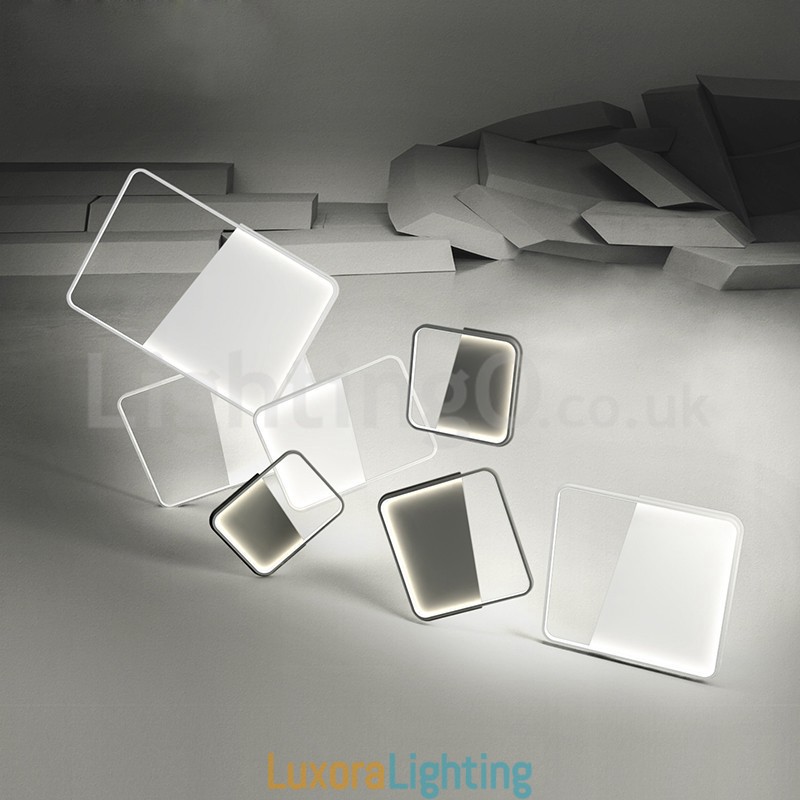 Designer Touch Decorative Modern Minimalist Ultra thin 5cm Aluminum Square Flush Mount Ceiling Lights