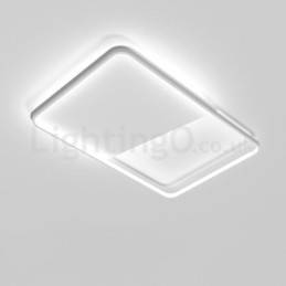 Designer Touch Decorative Modern Minimalist Ultra thin 5cm Aluminum Rectangle Flush Mount Ceiling Lights