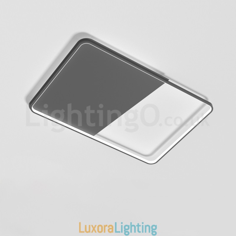 Designer Touch Decorative Modern Minimalist Ultra thin 5cm Aluminum Rectangle Flush Mount Ceiling Lights