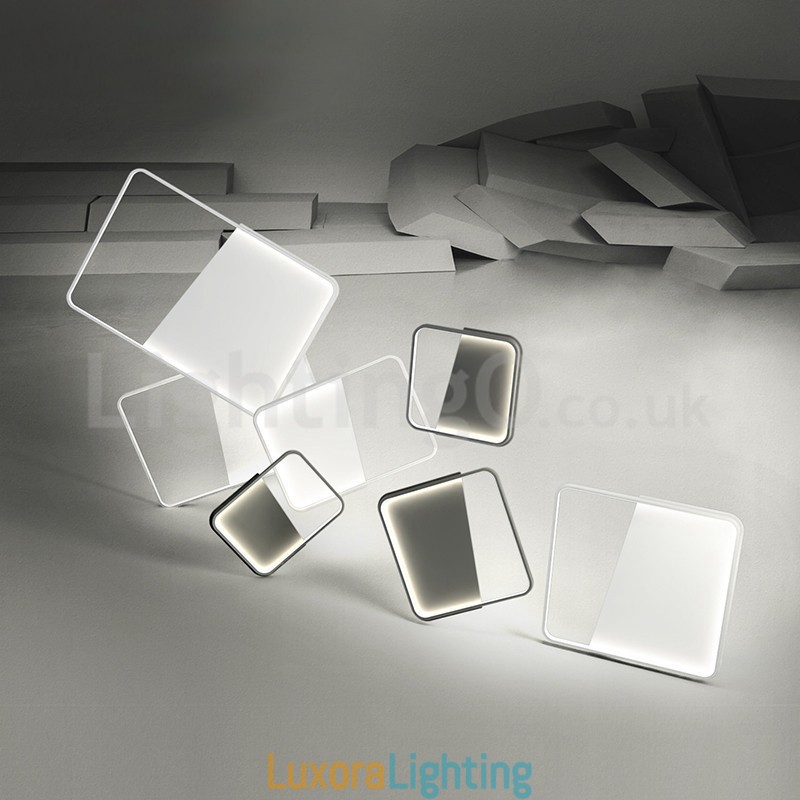 Designer Touch Decorative Modern Minimalist Ultra thin 5cm Aluminum Rectangle Flush Mount Ceiling Lights