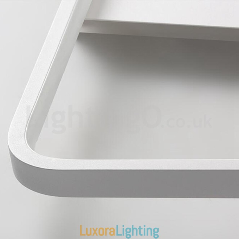 Designer Touch Decorative Modern Minimalist Ultra thin 5cm Aluminum Rectangle Flush Mount Ceiling Lights