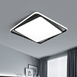 Designer Touch Decorative Modern Exquisite Black White Square Flush Mount Ceiling lamp