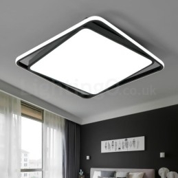Designer Touch Decorative Modern Exquisite Black White Square Flush Mount Ceiling lamp