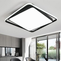 Designer Touch Decorative Modern Exquisite Black White Square Flush Mount Ceiling lamp