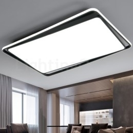 Designer Touch Decorative Modern Fashion Black White Rectangle Flush Mount Ceiling lamp