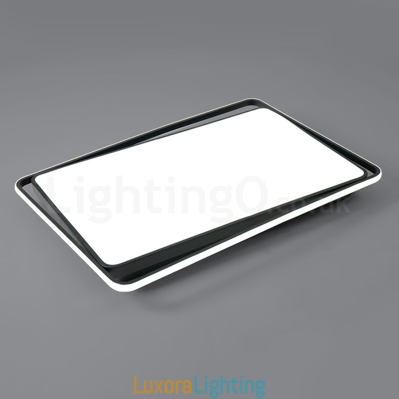Designer Touch Decorative Modern Fashion Black White Rectangle Flush Mount Ceiling lamp