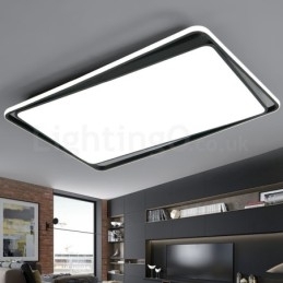 Designer Touch Decorative Modern Fashion Black White Rectangle Flush Mount Ceiling lamp