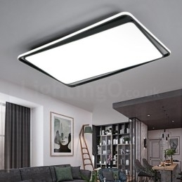 Designer Touch Decorative Modern Fashion Black White Rectangle Flush Mount Ceiling lamp