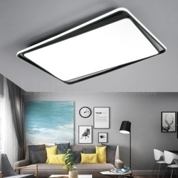 Designer Touch Decorative Modern Fashion Black White Rectangle Flush Mount Ceiling lamp