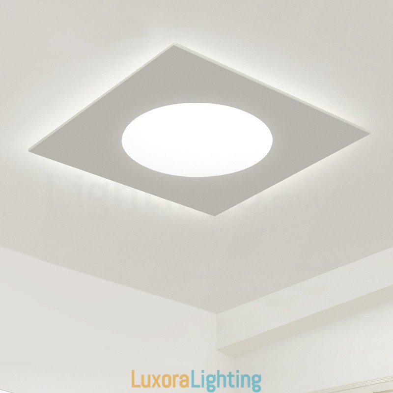 Designer Touch Decorative Modern Stylish Thin Square Flush Mount Ceiling Lamp