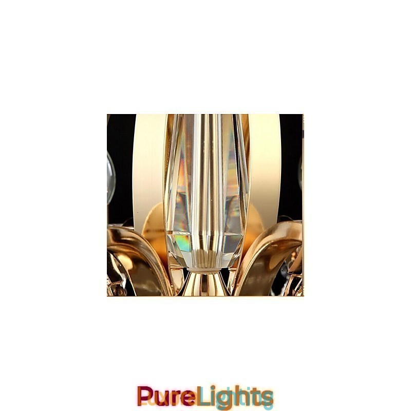 Designer Touch Decorative High Grade Gold Wrought Iron Crystal Chandelier 6 Lights