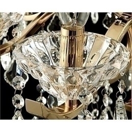 Designer Touch Decorative High Grade Gold Wrought Iron Crystal Chandelier 6 Lights