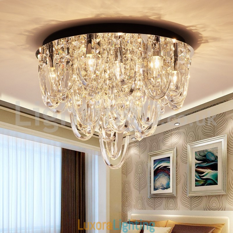 Designer Touch Decorative Luxury Crystal Flush Mount Ceiling Lamp Post Modern Lamp