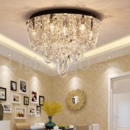 Designer Touch Decorative Luxury Crystal Flush Mount Ceiling Lamp Post Modern Lamp