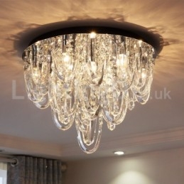 Designer Touch Decorative Luxury Crystal Flush Mount Ceiling Lamp Post Modern Lamp