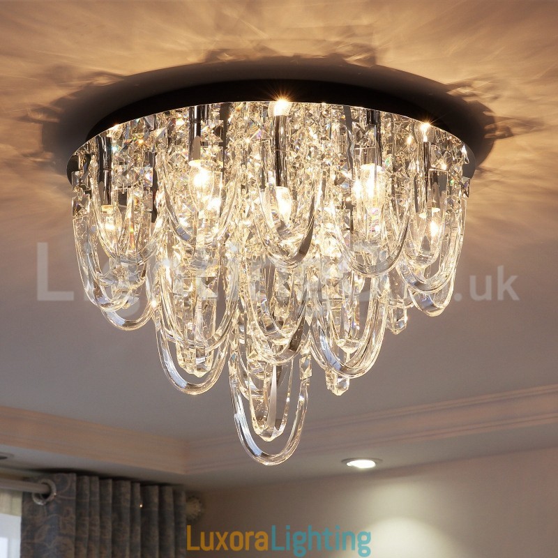 Designer Touch Decorative Luxury Crystal Flush Mount Ceiling Lamp Post Modern Lamp