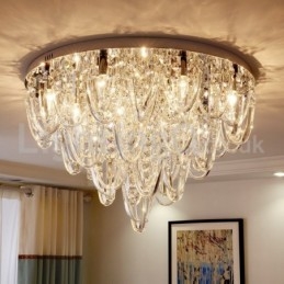 Designer Touch Decorative Luxury Crystal Flush Mount Ceiling Lamp Post Modern Lamp