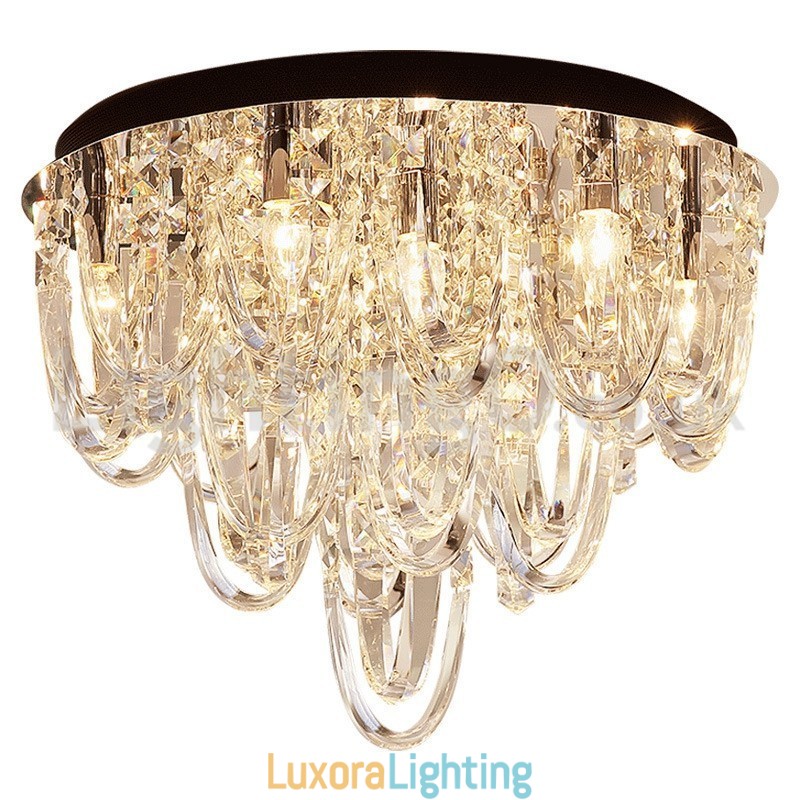 Designer Touch Decorative Luxury Crystal Flush Mount Ceiling Lamp Post Modern Lamp