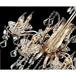 Designer Touch Decorative High Grade Gold Wrought Iron Crystal Chandelier 6 Lights