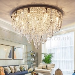 Designer Touch Decorative Luxury Crystal Flush Mount Ceiling Lamp Post Modern Lamp