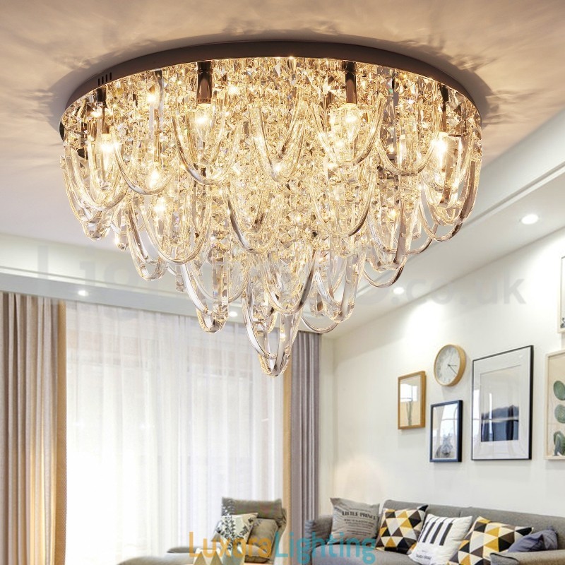 Designer Touch Decorative Luxury Crystal Flush Mount Ceiling Lamp Post Modern Lamp