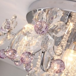 Designer Touch Decorative Luxury Round Crystal Flush Mount Ceiling Lights
