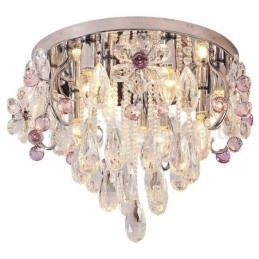 Designer Touch Decorative Luxury Round Crystal Flush Mount Ceiling Lights