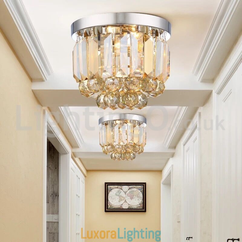 Designer Touch Decorative Modern Crystal Flush Mount Ceiling Lights