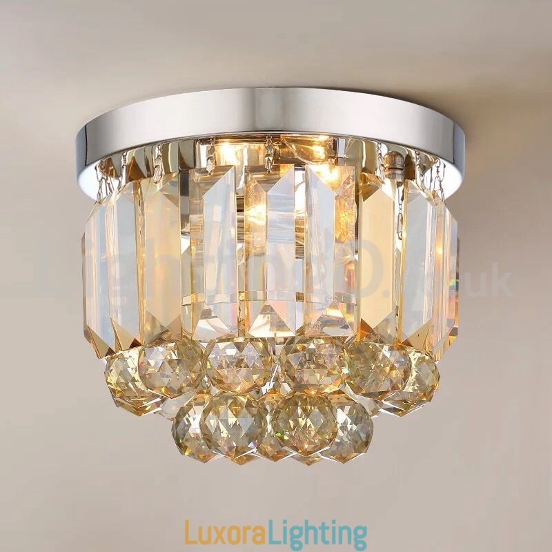 Designer Touch Decorative Modern Crystal Flush Mount Ceiling Lights