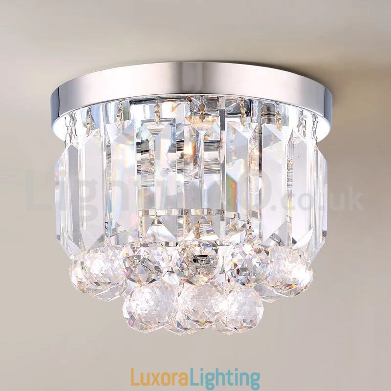 Designer Touch Decorative Modern Crystal Flush Mount Ceiling Lights