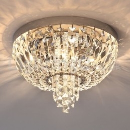 Designer Touch Decorative Contemporary Exquisite Round Flush Mount Crystal Ceiling Lights