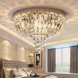 Designer Touch Decorative Contemporary Exquisite Round Flush Mount Crystal Ceiling Lights