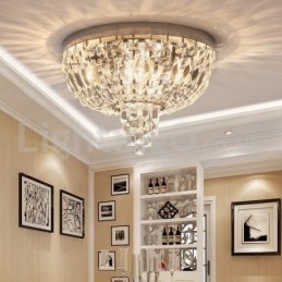 Designer Touch Decorative Contemporary Exquisite Round Flush Mount Crystal Ceiling Lights