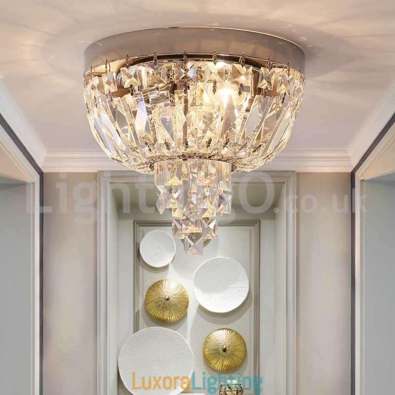 Designer Touch Decorative Contemporary Exquisite Round Flush Mount Crystal Ceiling Lights