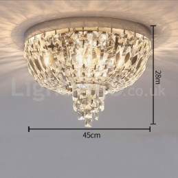 Designer Touch Decorative Contemporary Exquisite Round Flush Mount Crystal Ceiling Lights