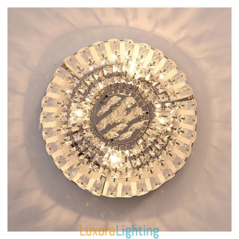 Designer Touch Decorative Contemporary Exquisite Round Flush Mount Crystal Ceiling Lights