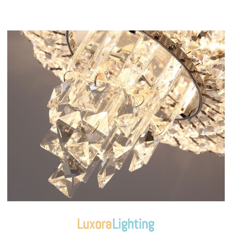 Designer Touch Decorative Contemporary Exquisite Round Flush Mount Crystal Ceiling Lights